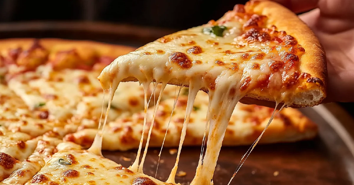 Stretchy Cheese Garlic Pizza